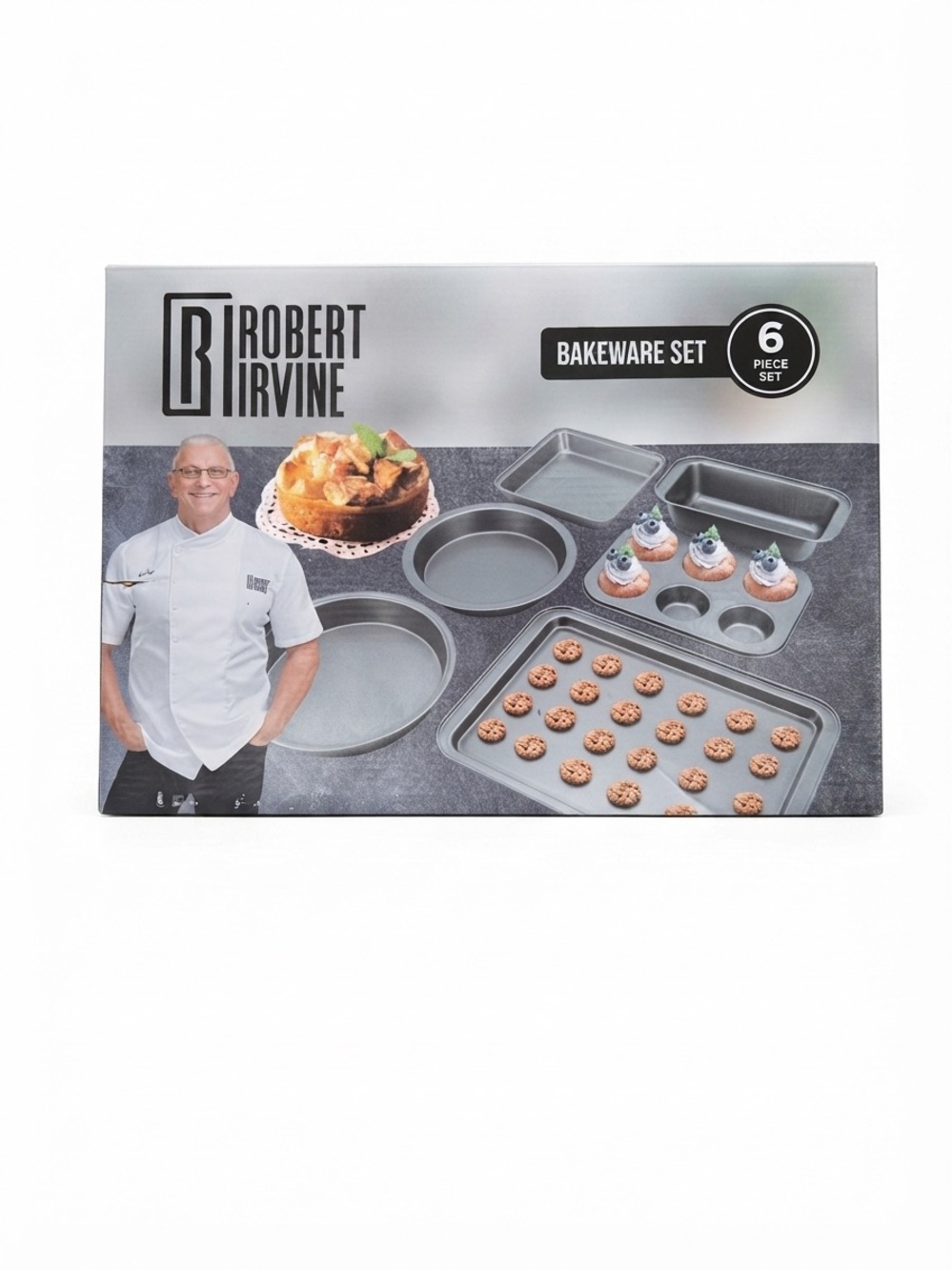 Robert Irvine 6-Piece Nonstick Bakeware Set - Brand New In Box NIB